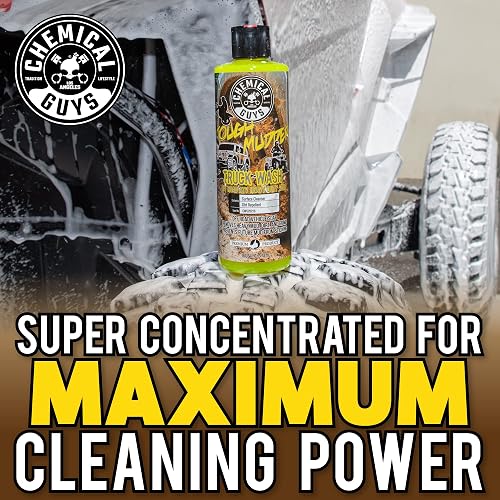 Chemical Guys Tough Mudder Jabón espumoso para lavado de camiones, todoterrenos y vehículos (Para cañones de espuma, pistolas de espuma o cubos de lavado), 3,79 l, aroma de limón