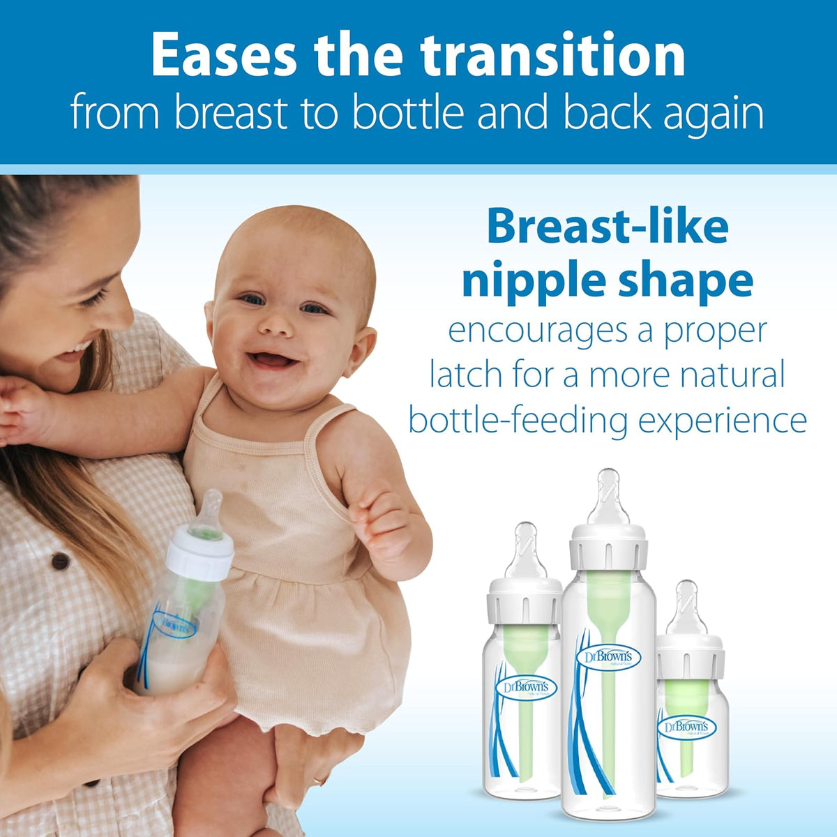 Dr. Brown's 2 Pack Natural Flow Preemie pezón estándar, Nivel 3 (6m+), Transparente, 6 unidades