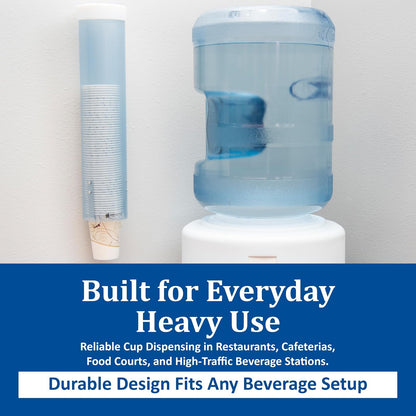 San Jamar C3165 Medium Pull Type Water Cup Dispenser, Fits 4oz to 10oz Cone and Flat Cup Size, 2-1/4" to 3-1/4" Rim, 16" Tube Length, Frosted Blue