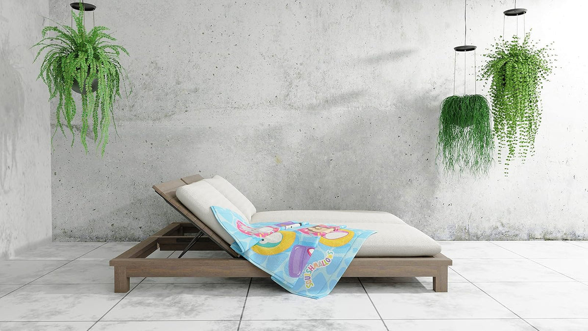 Franco Squishmallows Toalla de baño, Piscina y Playa, de algodón súper Suave, 58 x 28 Pulgadas