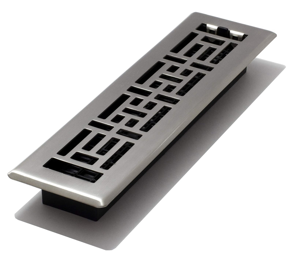 Decor Grates AJH212-NKL 2-Inch by 12-Inch Oriental Floor Register, Brushed Nickel - Acabado cepillo níquel (Brushed Nickel Finish)