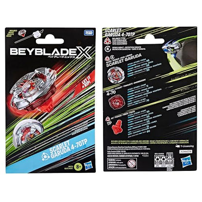 Beyblade X Trompo Scarlet Garuda 4-70TP Metal Fundido Rojo
