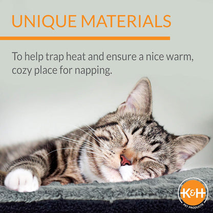 K&H Pet Products Almohadilla autocalentable para Mascotas, Oatmeal/Chocolate, Small (21" x 17")