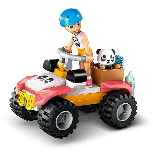 LEGO Friends Cuidado Animal en el Refugio para Pandas Set de Construcción de Juguete, 2 Minipersonajes, 3 Figuras de Osos, Casa del Árbol, Cuatrimoto, para Mayores de 7 Años 42648