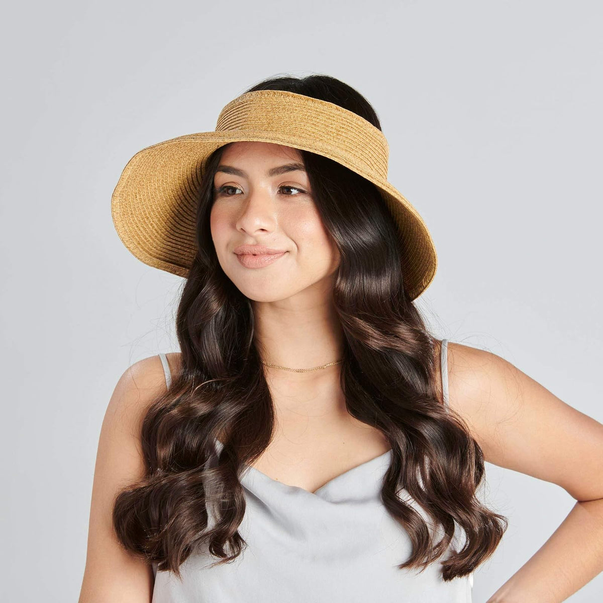 San Diego Hat Co. Visera ultrabraid con Ribete de Cinta y Banda para el Sudor Visor para Mujer