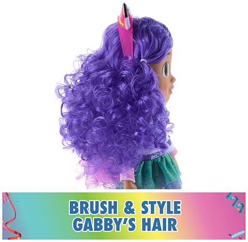 Gabby's Dollhouse, Sing & Celebrate Gabby Girl Muñeca, 13 Pulgadas de Alto con Efectos de Sonido y Orejas de Gato Reversibles, Juguetes para niños para niñas y niños a Partir de 3 años