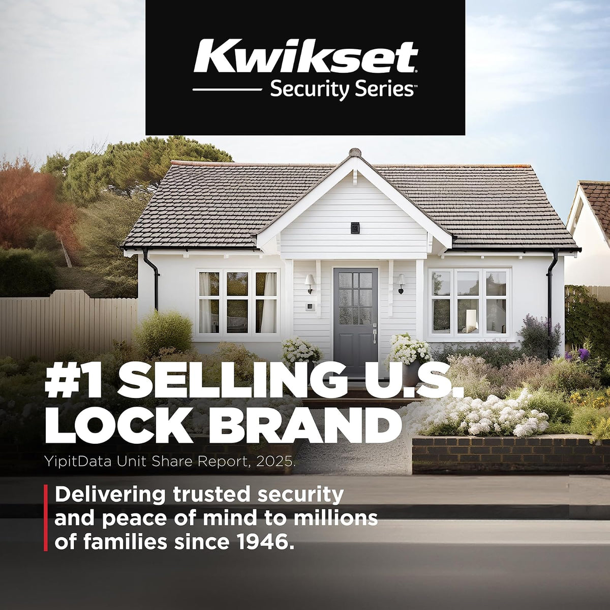 Kwikset 660 - Cerradura de cerrojo para puerta de entrada frontal redonda de níquel satinado, tornillo muerto de un solo cilindro, con protección Microban