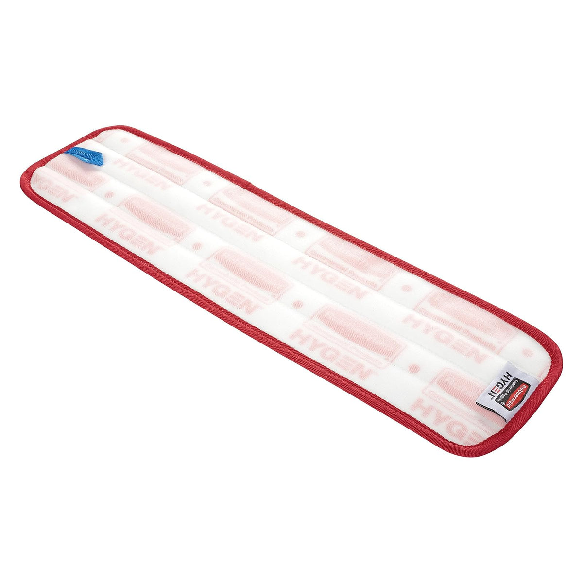 Rubbermaid Commercial Products HYGEN - Almohadilla para la cabeza de la trapeador húmeda de microfibra, 18 pulgadas, color rojo, para limpieza profesional y limpieza de suelos industriales de alta