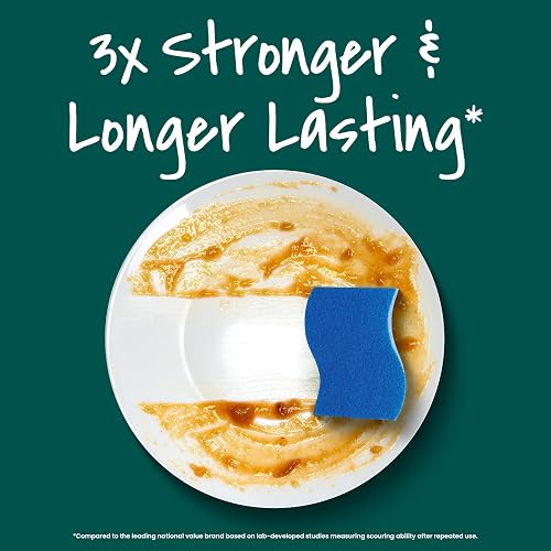 Esponjas exfoliantes Scotch-Brite que no rayan, limpian rápido sin rayar, duran un 50% más que la marca líder en valor nacional, 6 esponjas exfoliantes