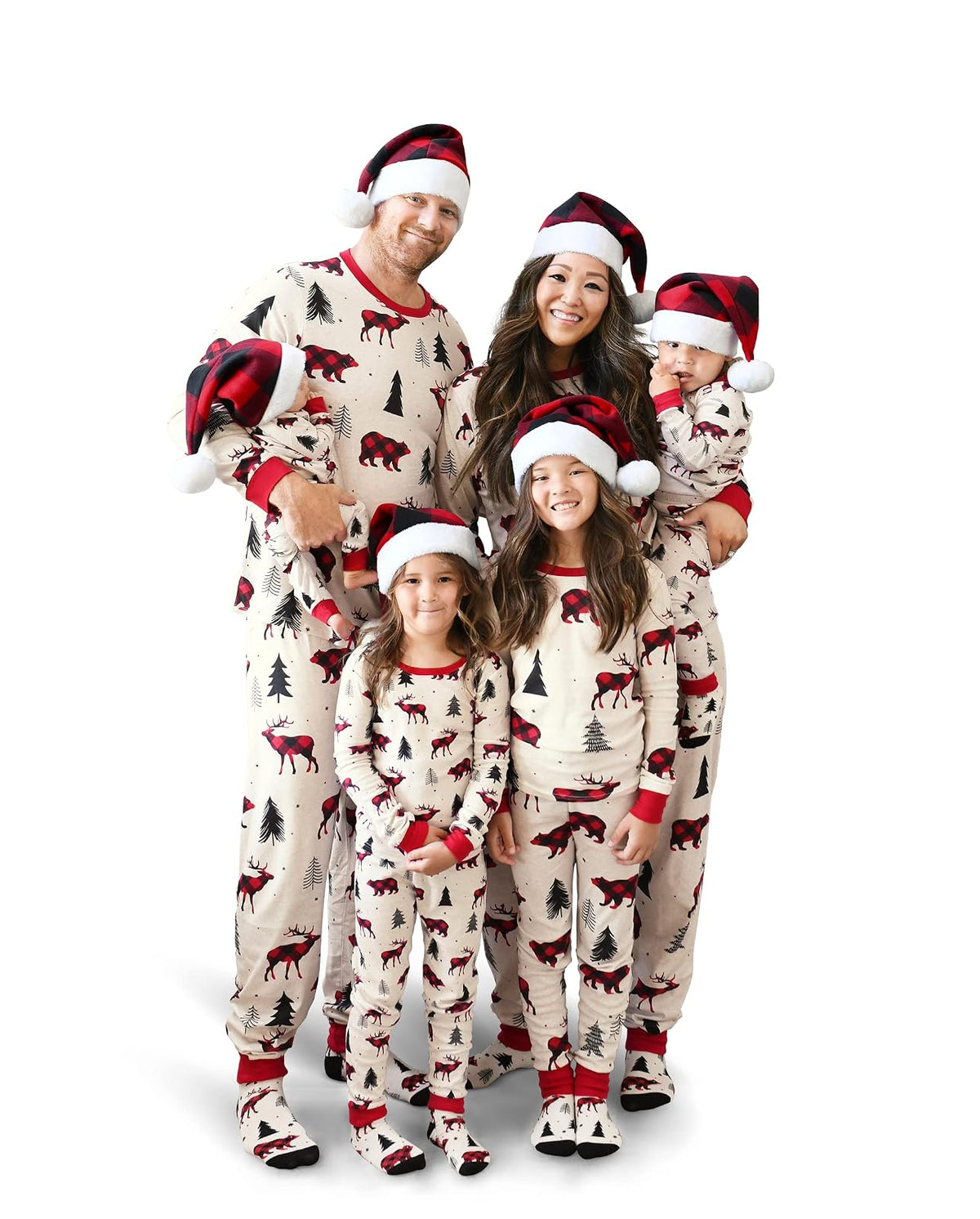 The Children's Place Conjuntos de Pijamas navideños a Juego para la Familia, Ajuste cómodo, 100% algodón, para Adultos, niños Grandes, bebés Juego de Pijama para bebés Unisex
