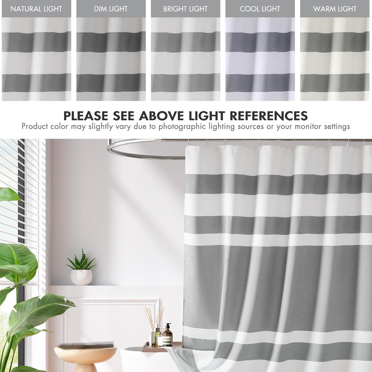 Madison Park – SPA Waffle Ducha, Gris, Gris, 72x72, 1