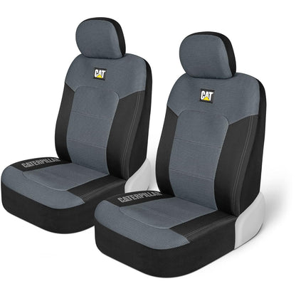 Caterpillar Cat MeshFlex Fundas de Asiento para Auto, Camión y SUV, Juego de 2 - Front Seat Covers - Gray