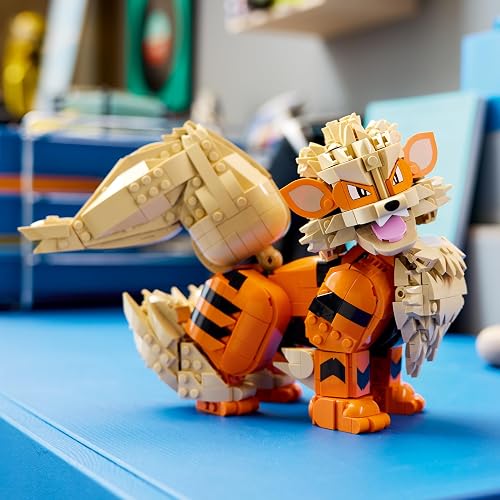 LEGO Pokémon Arcanine – Construye una Detallada Figura Articulada para Exhibirla como Decoración Pokémon – Regalo Coleccionable de Videojuego para Adultos – 72160