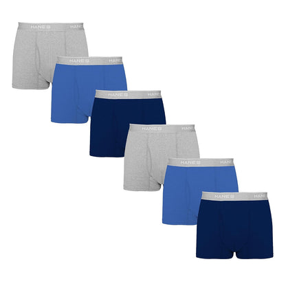 Hanes Boxer Trunk Clásico Ajustado para Hombre, Paquete Multicolor - CH - 2 marino - 2 Azul - 2 Gris jaspe
