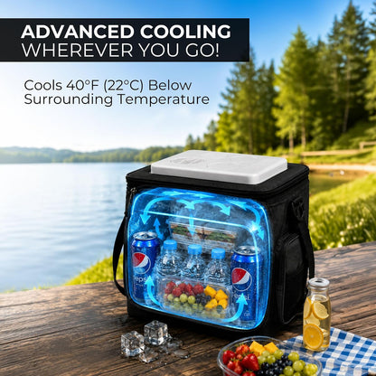 Koolatron - Enfriador eléctrico portátil con Enchufe de 12 V, 26 Cuartos de galón (25 l), Nevera portátil de Coche con Cable de alimentación CC, Correa de Hombro Ajustable, Almacenamiento de Cables