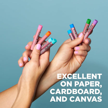 SAKURA Barras Óleo Pastel Set 12 Colores | Barras Artísticas | Pasteles originales al óleo para artistas, textura cremosa para mezclar, capas y arañazos, no tóxicos, calidad japonesa
