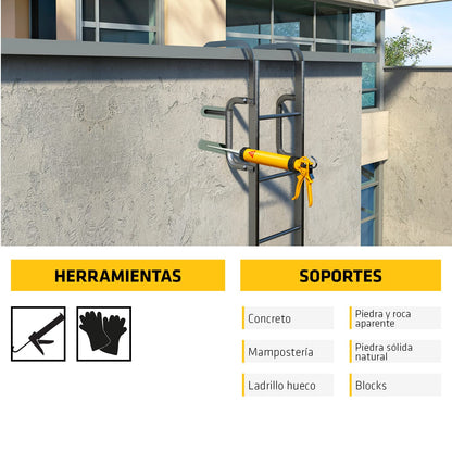 Sika - Adhesivo para nclajes Anchorfix-2 Tropical - Para Anclajes y Fijación de Pernos de Carga Media a Alta - Adecuado para Concreto Fisurado - Libre de Estireno - Gris - Cartucho 300 ml