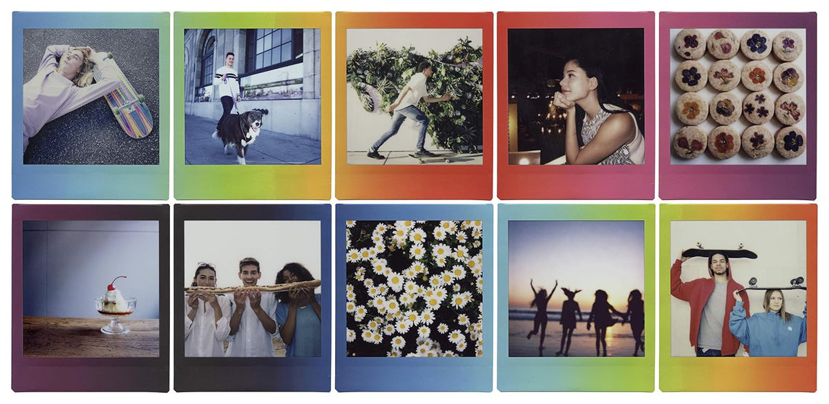 Fujifilm Película Instax Square Rainbow + Película Instax Square Monochrome