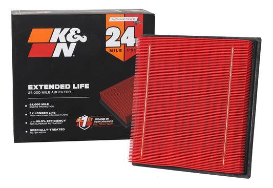 K&N KNX-2385 Filtro de Aire de Motor de Vida Extendida 24000 Millas Compatible con Ford F150/F250/F350/Expedition/Lincoln Navigator 2007-2021