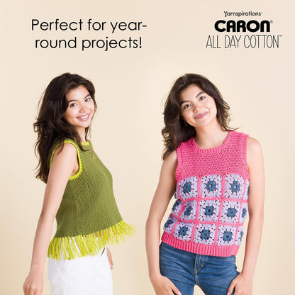 Caron All Day Cotton Mercerizado | Paquete de 3 hilos, 100g/3.5oz, 173 yardas, color perfecto para proyectos
