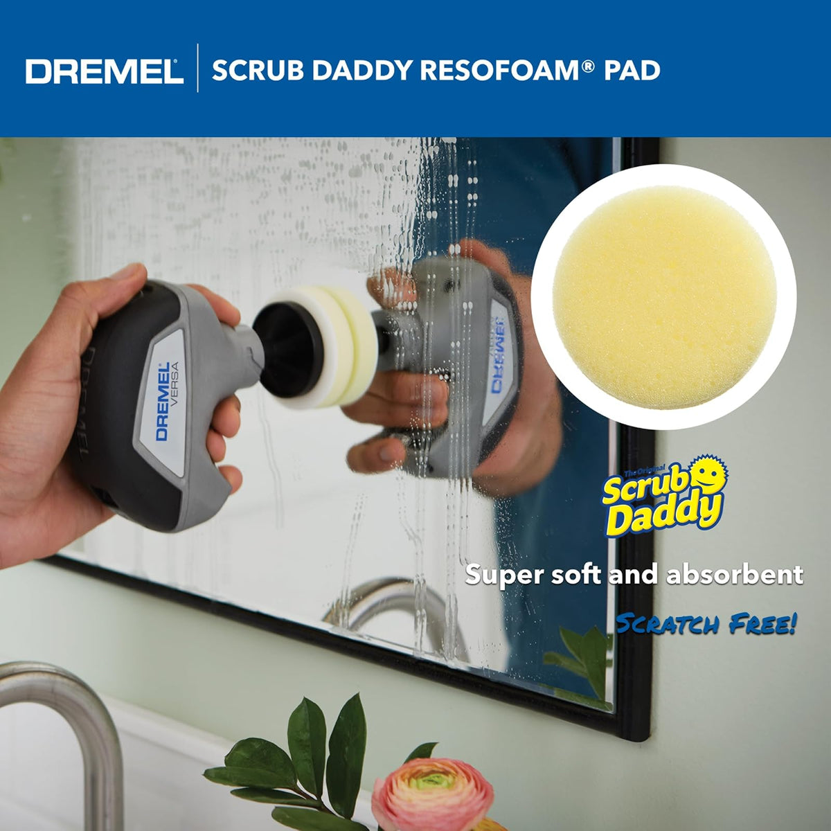 Dremel Versa - Paquete de 5 Almohadillas para Orejas de Limpieza para papás, Paquete Variado para Limpieza de múltiples Superficies, para Uso en Cocina, hogar y baño, Compatible con la Herramienta de