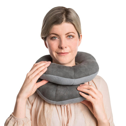 Travelon Deluxe Wrap-n-Rest - Almohada, Travelon Deluxe Wrap-n-rest - Almohada, gris oscuro/gris claro, Una talla
