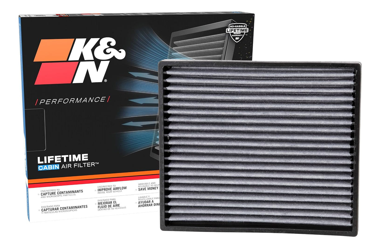 K&N Filtro de Aire de Cabina Premium, Lavable y Reutilizable - VF2006