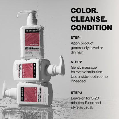 Keracolor - Acondicionador Color Plus, oro rosa, 12 onzas