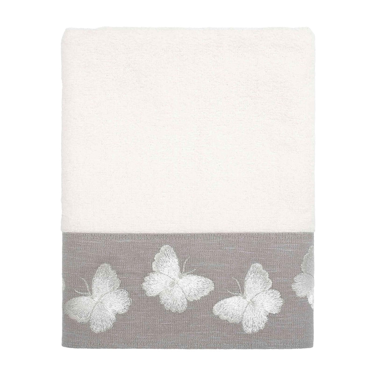 Avanti Linens - Toalla de Mano, Toalla de algodón Suave y Absorbente (colección Yara, Blanco) 30 x 16 Pulgadas