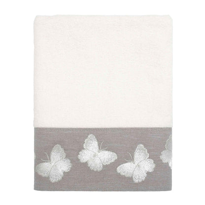 Avanti Linens - Toalla de Mano, Toalla de algodón Suave y Absorbente (colección Yara, Blanco) 30 x 16 Pulgadas