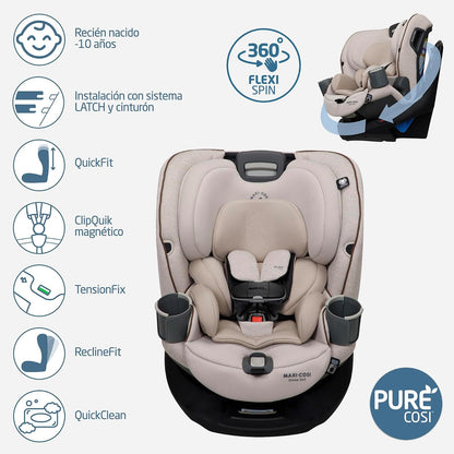 Maxi-Cosi Emme 360 Asiento de automóvil convertible giratorio Desert Wonder | Giratorio 360