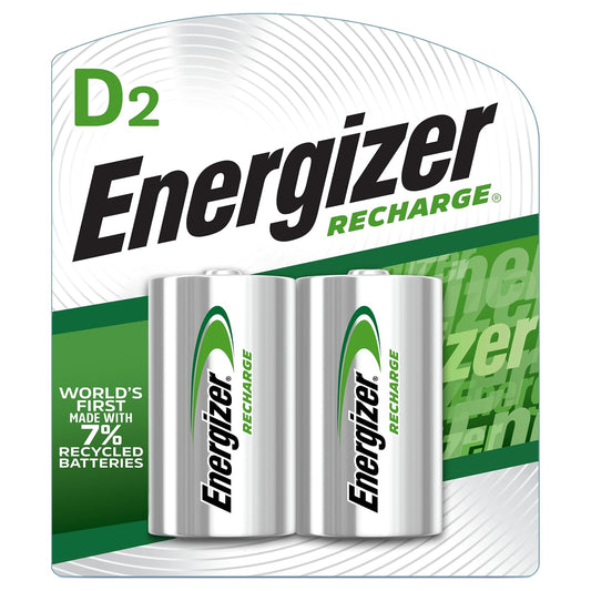 Energizer Recharge Cargador Universal de Pilas AA/AAA/C/D/9V - D, 2 Count