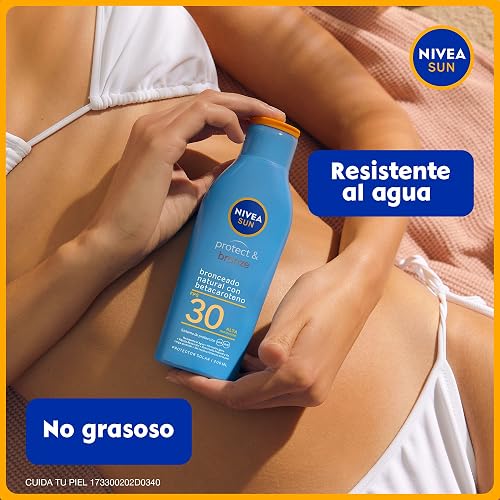 Protector Solar Corporal NIVEA SUN Protect & Bronze FPS 30 200Ml, Bronceado Natural Loción