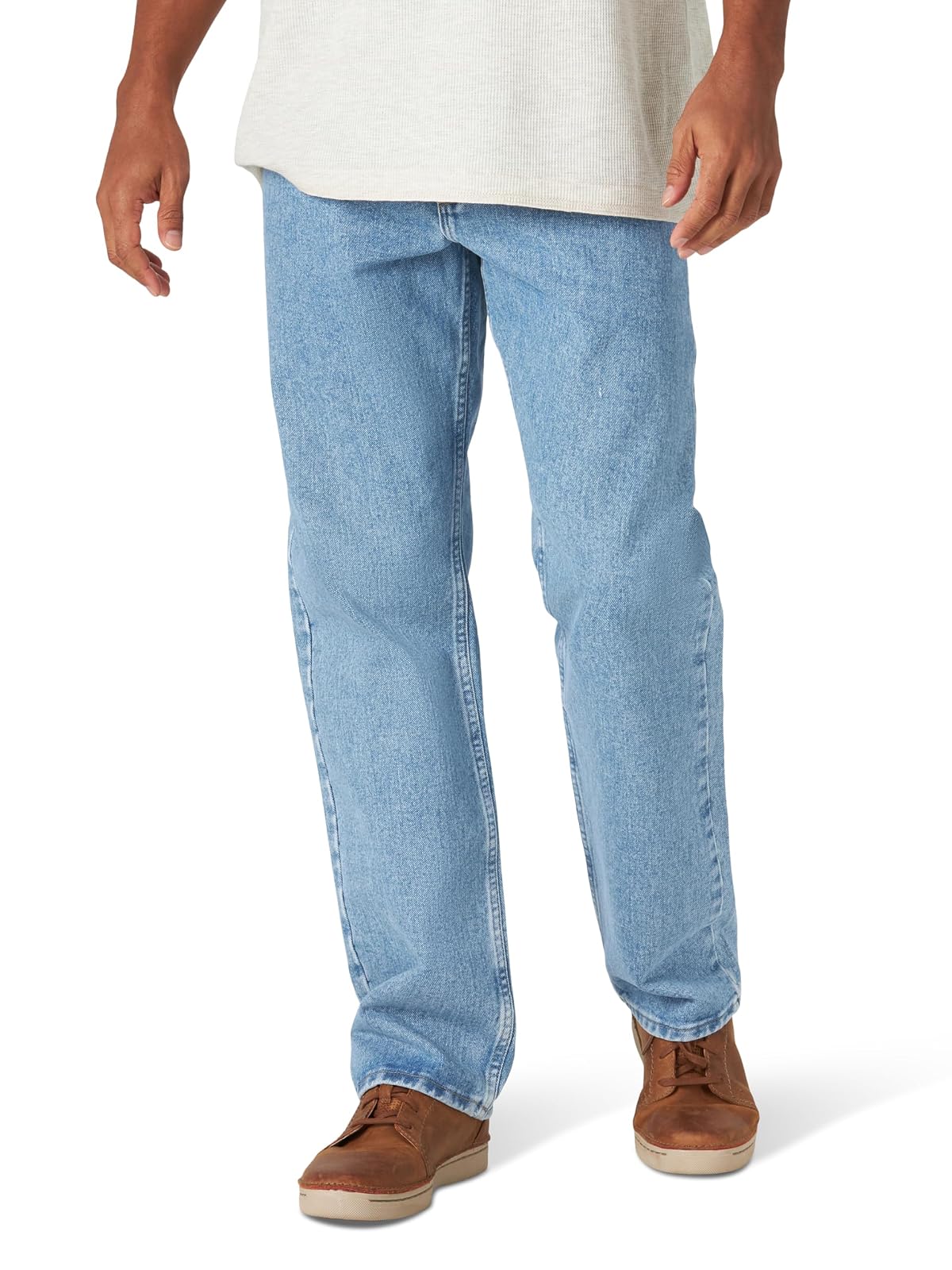 Wrangler Authentics Pantalón de Mezclilla Clásico 5 Bolsillos para Hombre - 34W x 34L - Piedra blanqueada