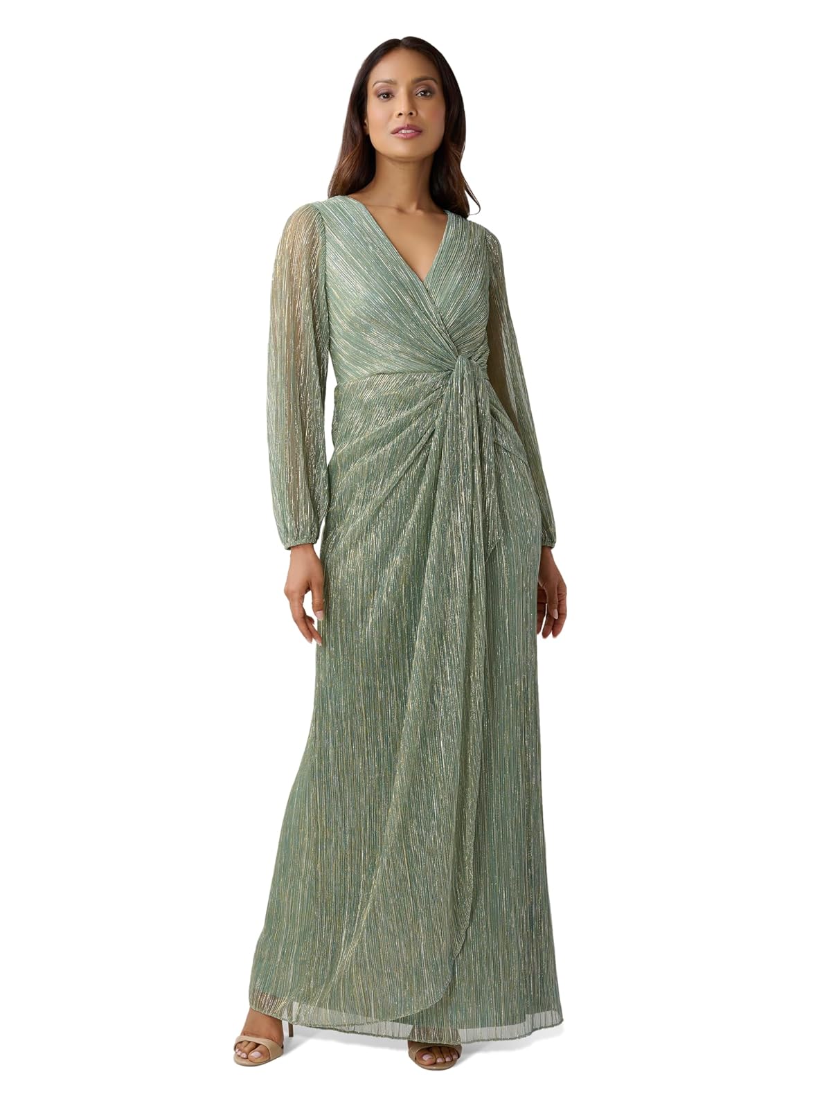 Adrianna Papell Vestido drapeado de Malla metálica Vestido para ocasión Especial para Mujer