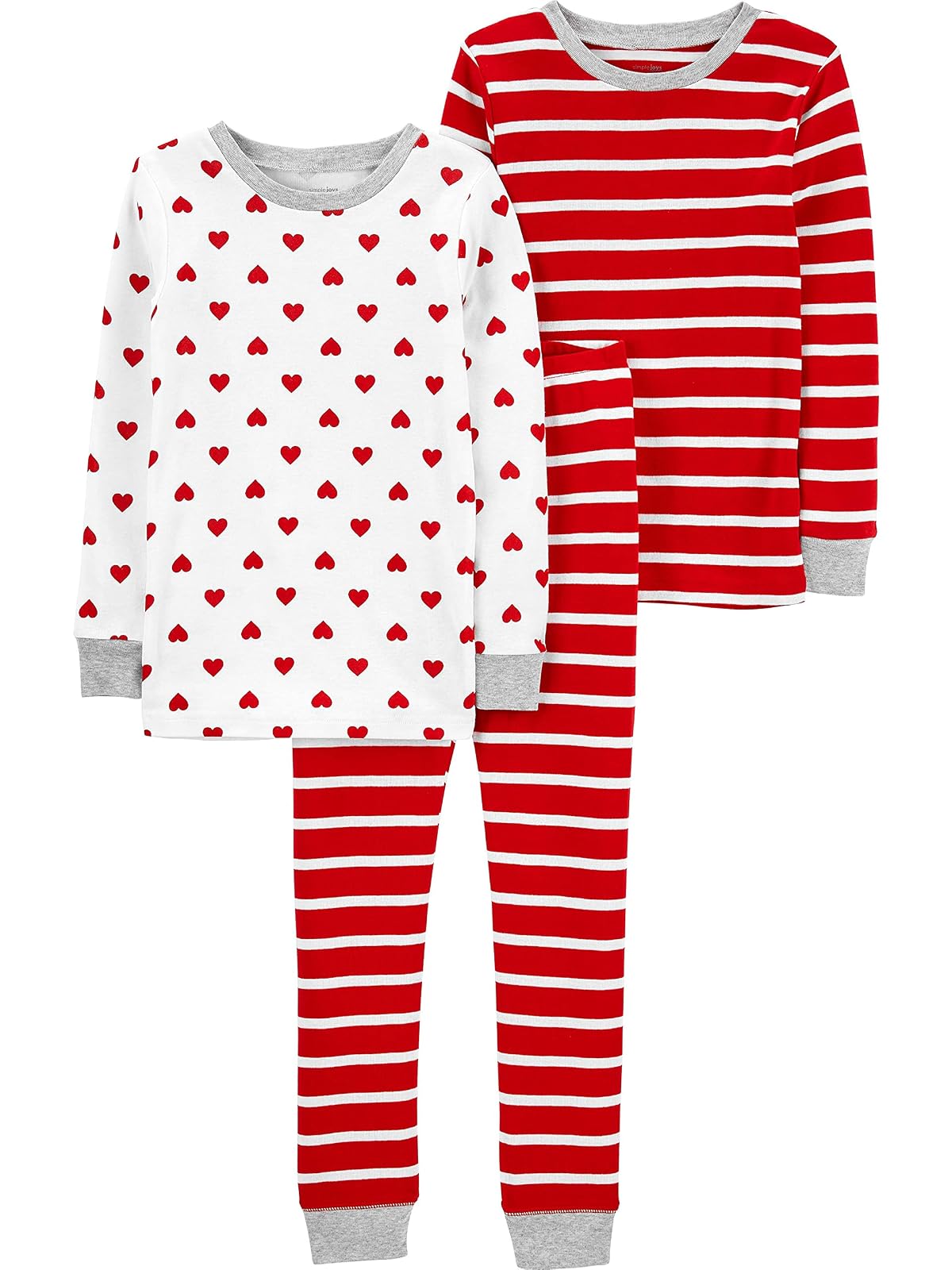 Simple Joys by Carter's Juego de Pijama de Navidad de algodón de 3 Piezas Conjunto de Pijama para niños Unisex