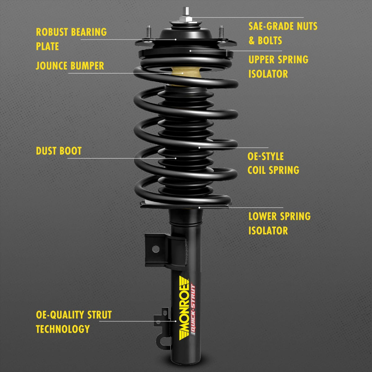 Monroe Quick-Strut Soporte de Suspensión y Resorte Helicoidal 139105 para Chevrolet Silverado 1500