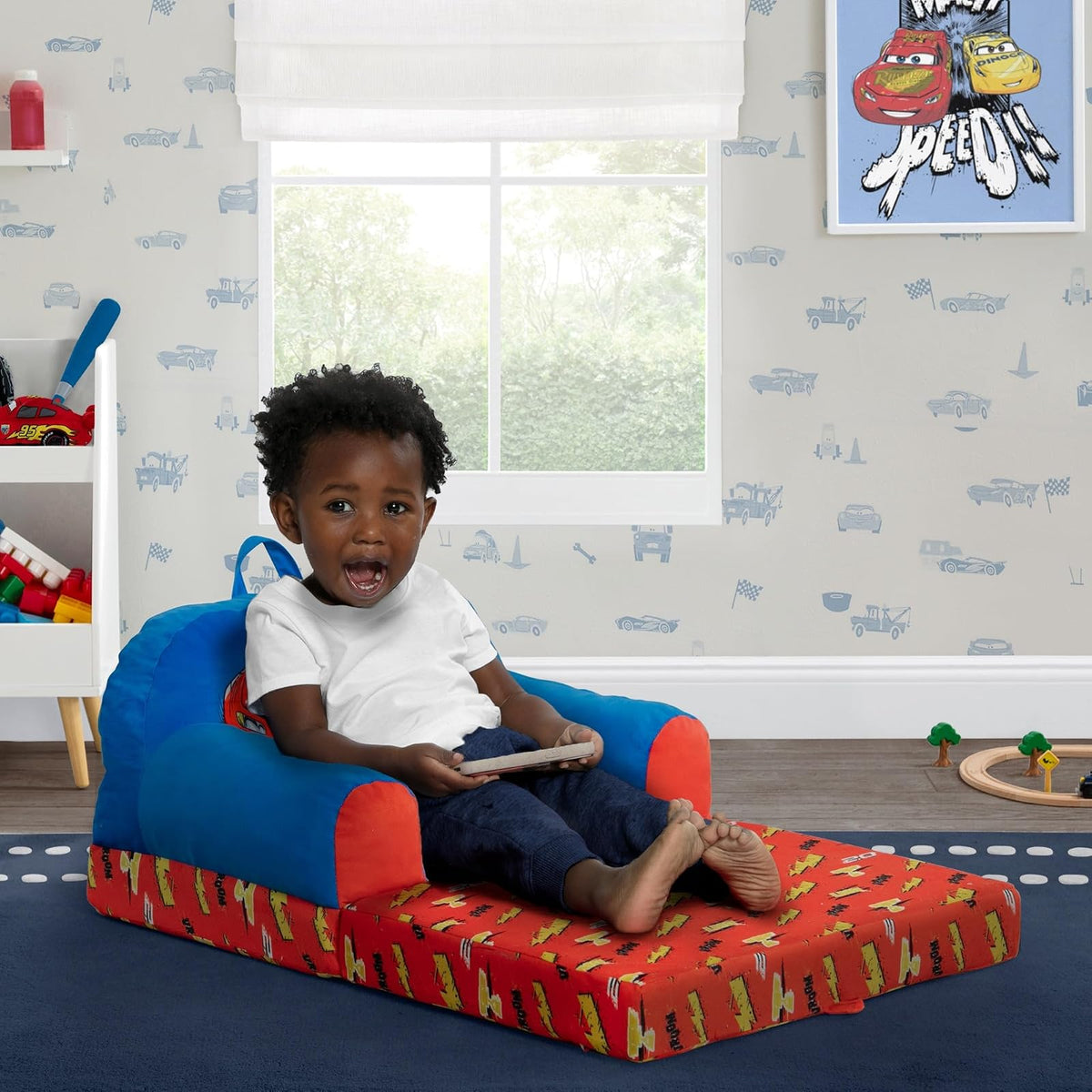 Delta Children - Cozee Buddy Silla para niños, Color Azul