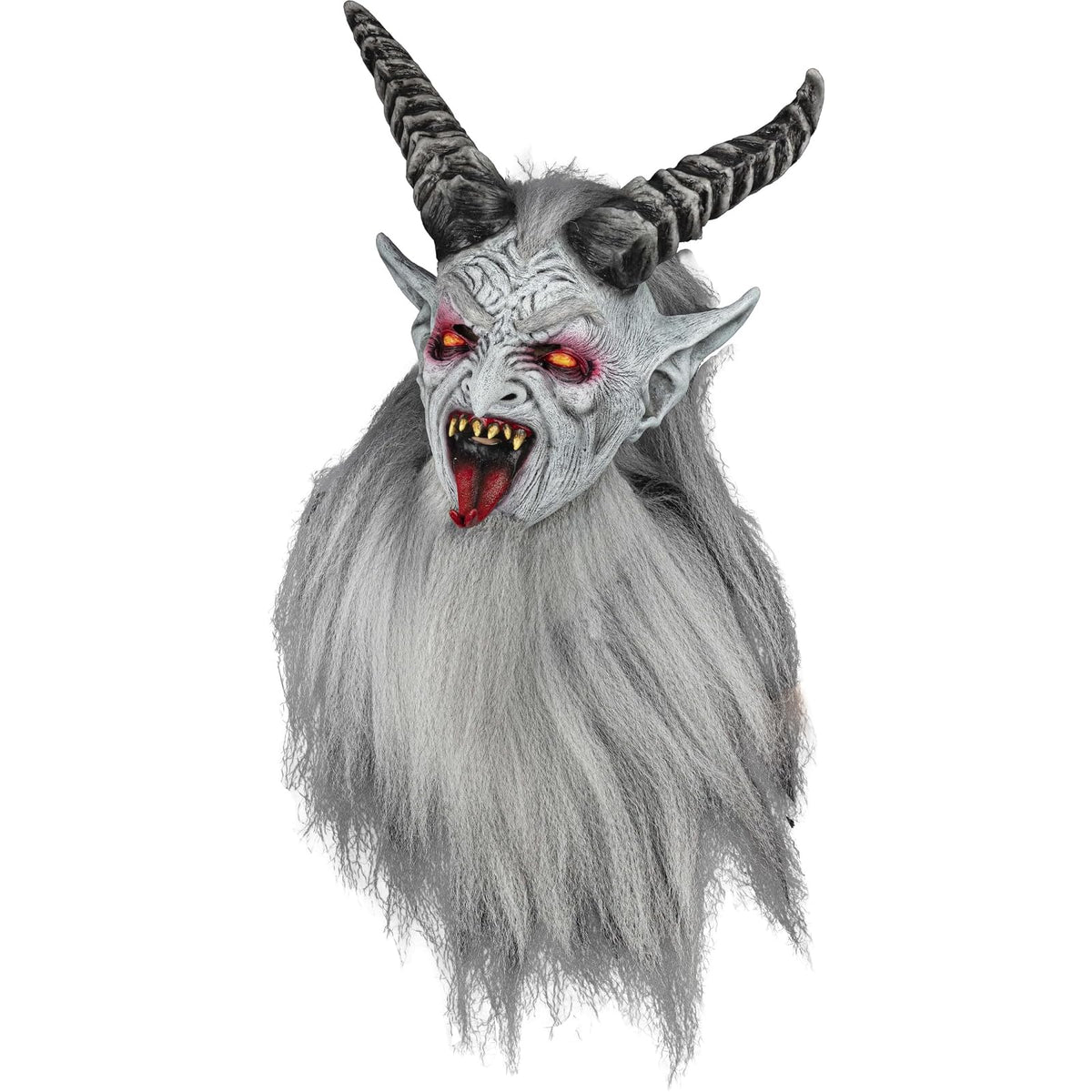 Ghoulish Productions Máscara De Látex Winter Krampen, Accesorio Cosplay Demonio de la Navidad, Disfraz Aterrador para Halloween y Fiestas Temáticas, Cosplay Monstruos Mitológicos, Diseño Artesanal