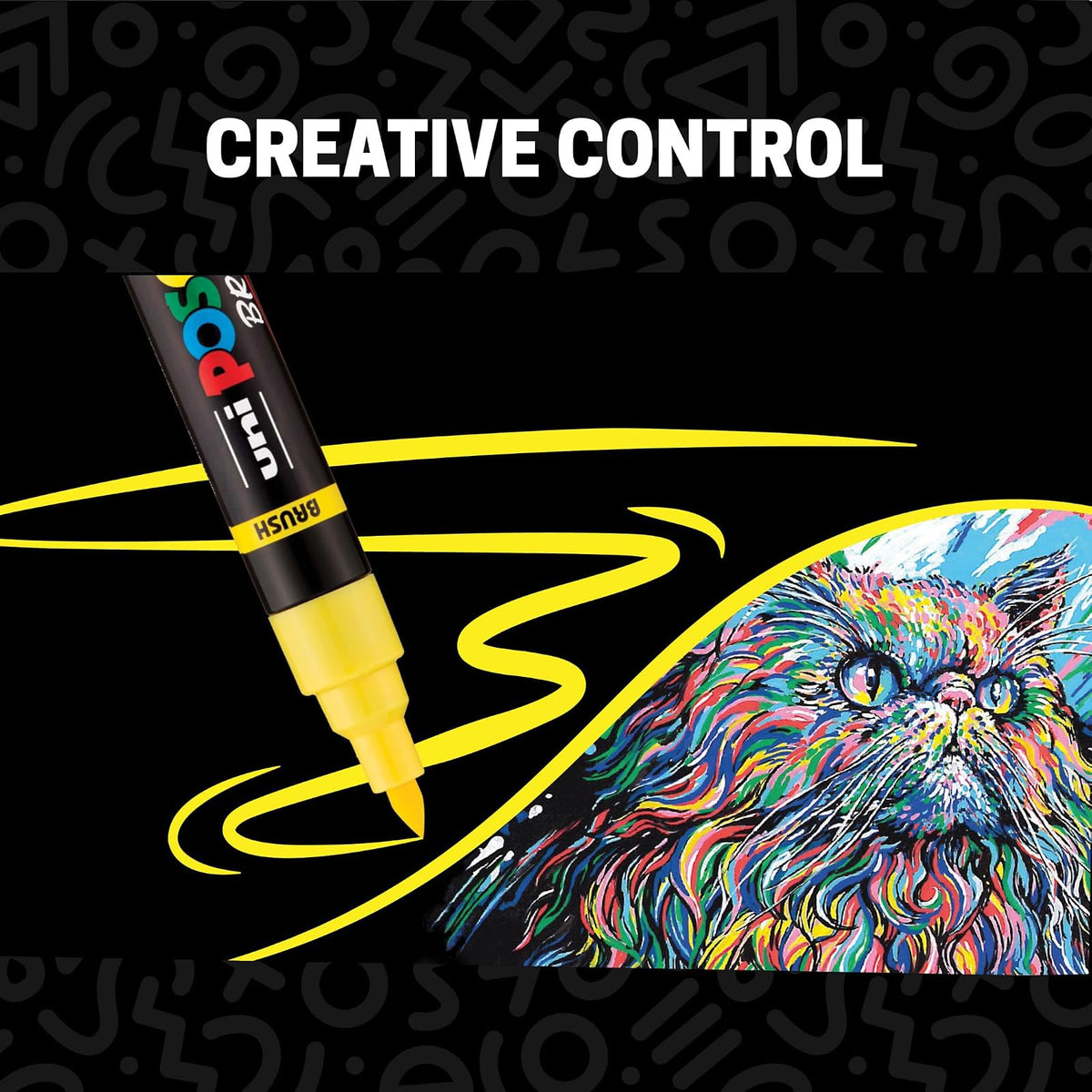 POSCA® PC-5BR - Marcadores de pintura con punta de pincel, juego de 8 | Tamaño de la punta: 1.0-4.0 mm, bolígrafos opacos a base de agua para letras, caligrafía, colorear, manualidades y proyectos