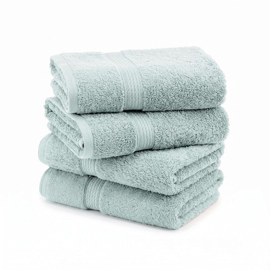 Superior, 900 gram, 100% Premium Long-Staple Combed Cotton 4-Piece Hand Towel Set, Seafoam