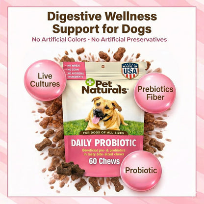 Pet Naturals Suplementos Naturales Daily Probiotics para Perros