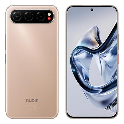 nubia Air 6.8" AMOLED 120Hz, 256GB + 20GB RAM, Triple Cámara 50MP, Selfie 20MP, Android 15, 5G, IP68/IP69 Dorado