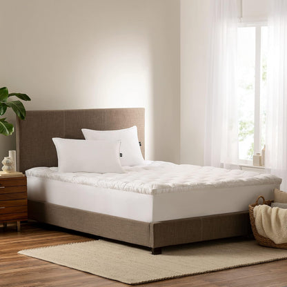 Serta Down Illusion - Protector de colchón para Cama King, Color Blanco
