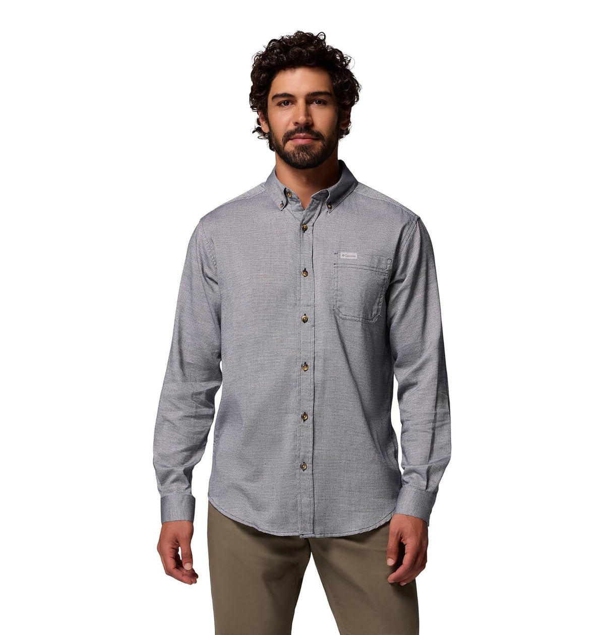 Columbia Rapid Rivers II Camisa de Manga Larga para Hombre - azul marino (Collegiate Navy Oxford) - 5XL