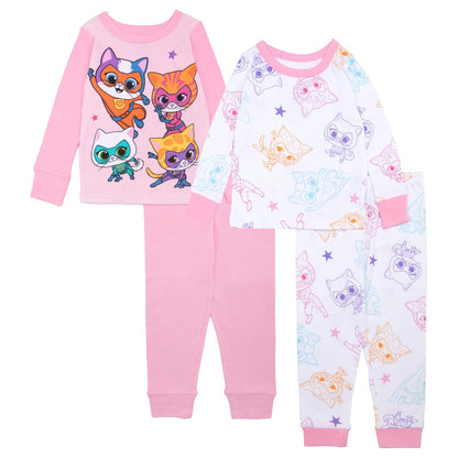 Disney Pijama de 4 Piezas para Niña - 4 Años - Superkitties Star