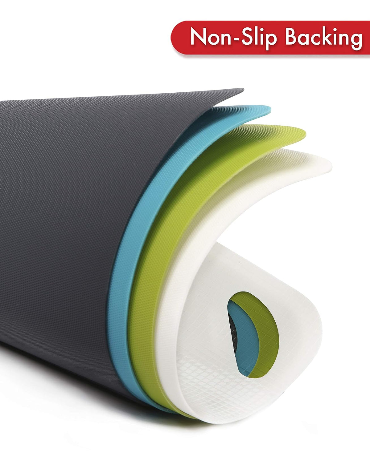 Dexas - Juego de 4 tablas de cortar resistentes para cocina, juego de 4 tablas de cortar de plástico antideslizante, 11.5 x 14 pulgadas, gris, turquesa, blanco, verde juego de utensilios de cocina