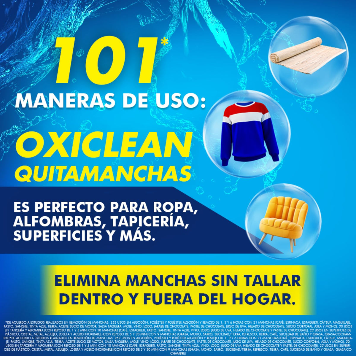 Oxiclean Versátil Quitamanchas en Polvo, Remueve Manchas De Tu Ropa, Alfombras Y Muebles Y Superficies, 620 gr
