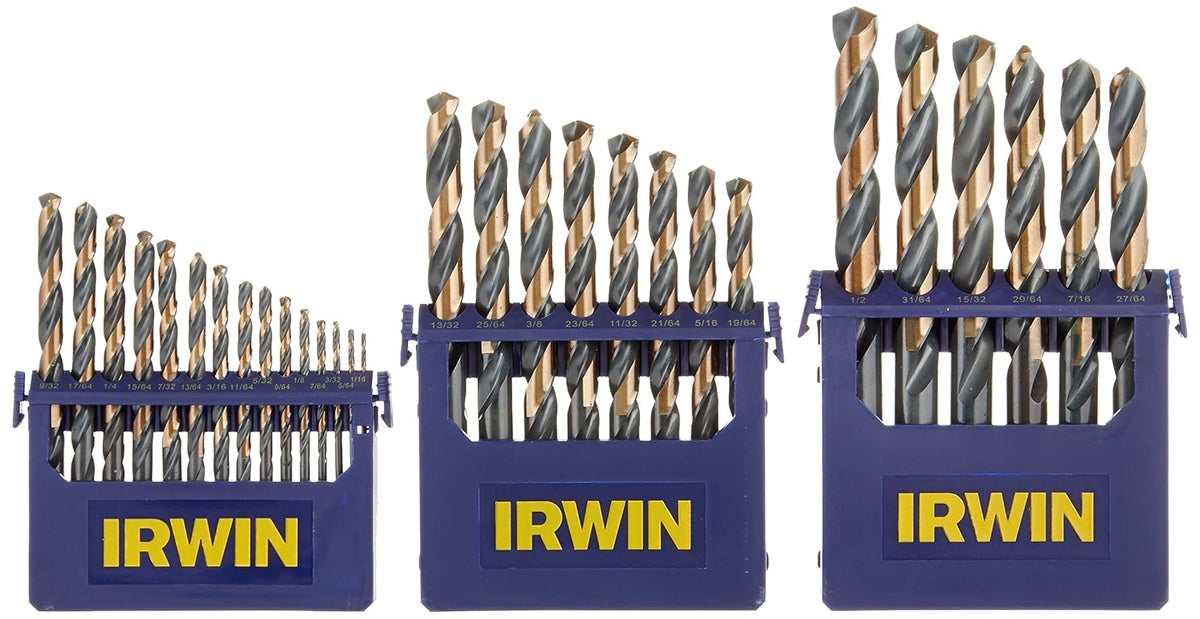 IRWIN Juego de Brocas de Acero de Alta Velocidad, 29 Piezas con Estuche (3018005)
