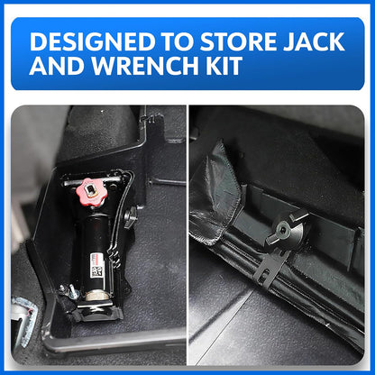 Tyger - Caja de almacenamiento para debajo del asiento trasero compatible con Chevy Silverado 1500/GMC Sierra 1500; 2020-2025 2500 3500 2025 | Cabina doble y cabina tripulada | Consola organizadora de